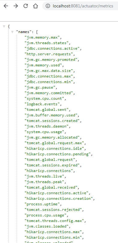 Spring Boot Actuator 2 / 3 - Wskaźnik metrics